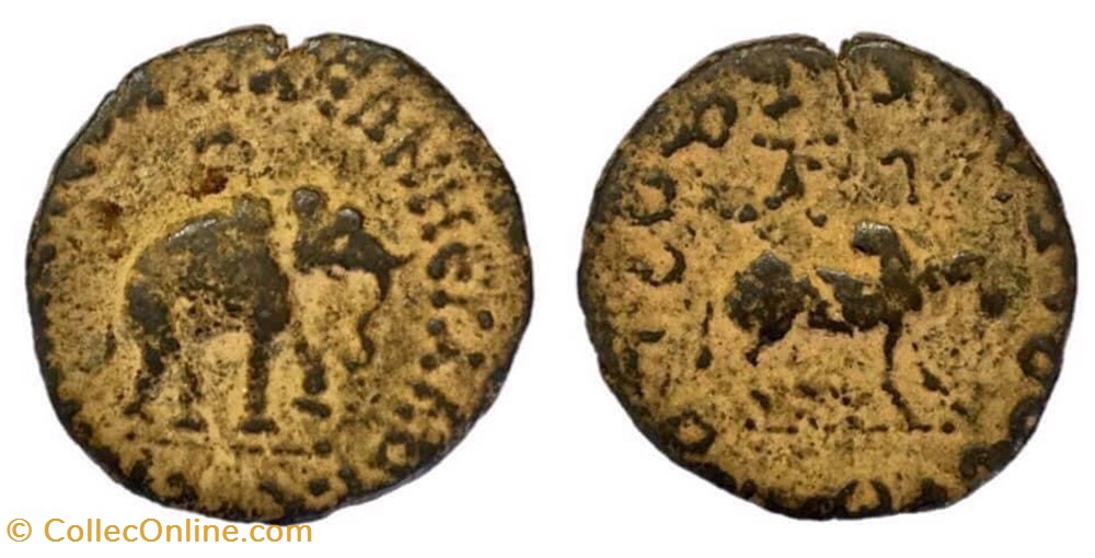 Indo-Scythian: Azes II coins antique b to indian indo scythian azes ii