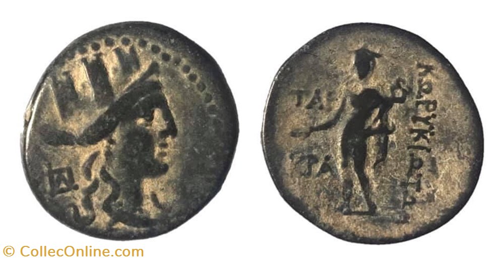 coins antique b to korkyros cilicia