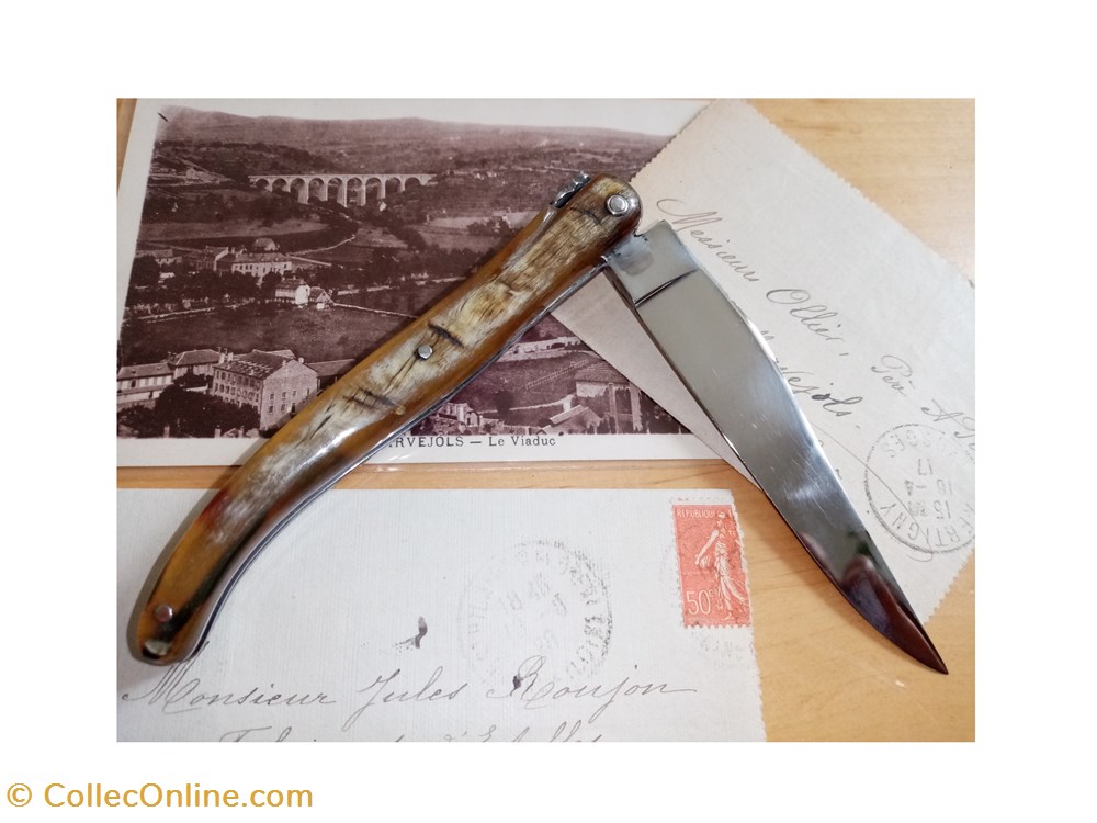 couteaux regionaux calmels 12cm corne de belier