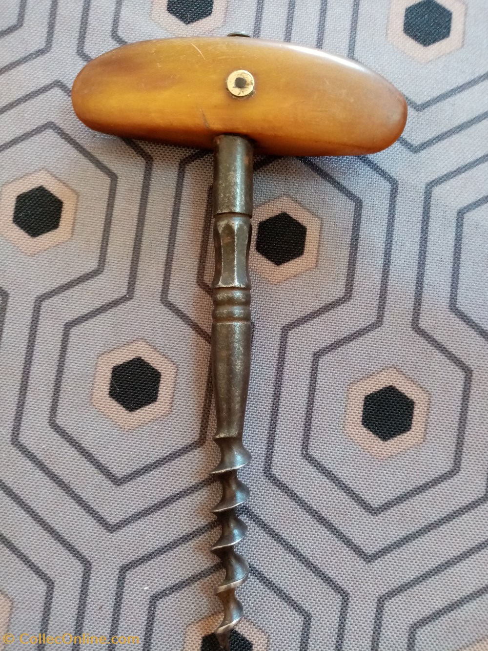 Tire bouchon corne et métal art de la table argenterie bistrot alimentation tire bouchon corne et metal