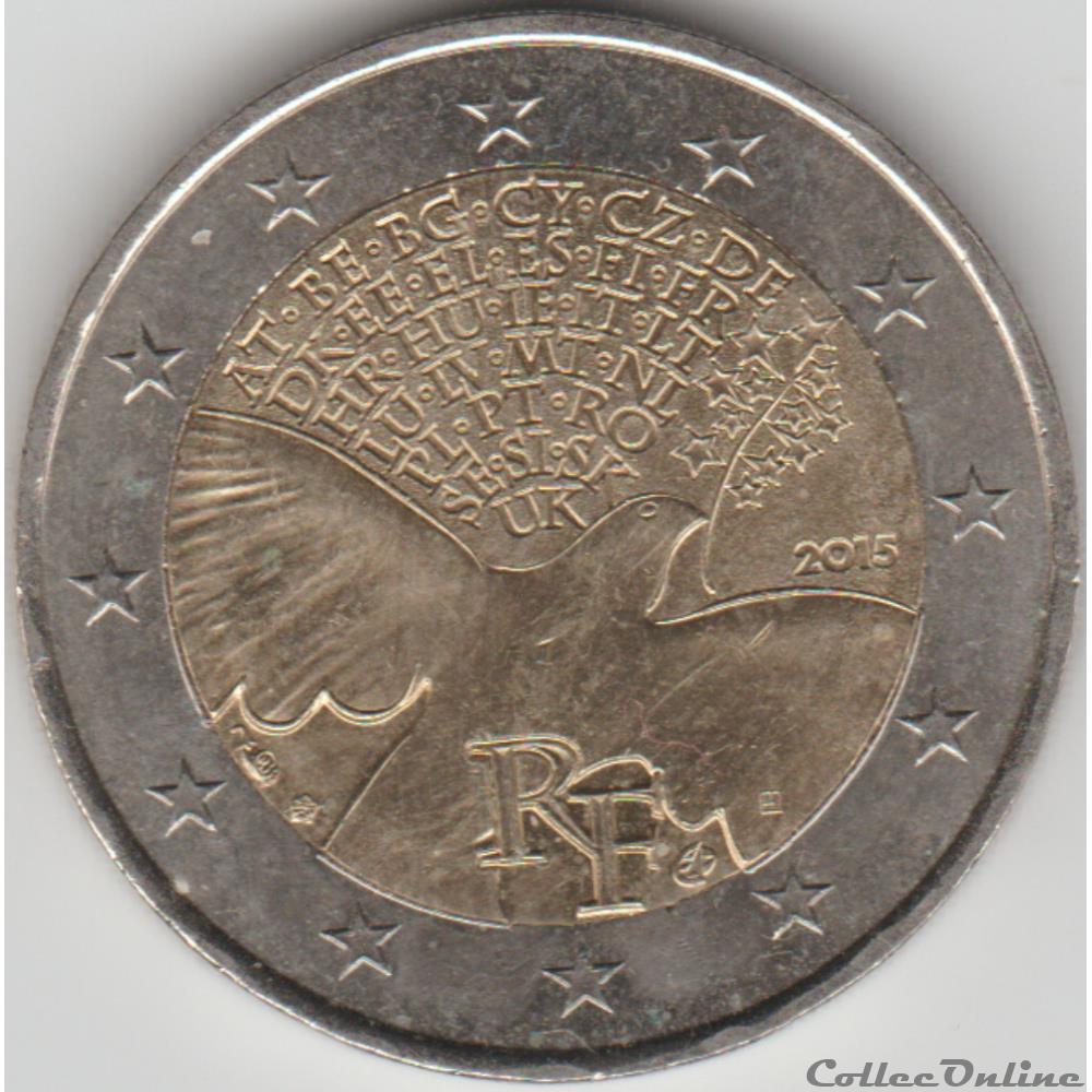 2 euros 2015 monnaie france 2 euros 2015