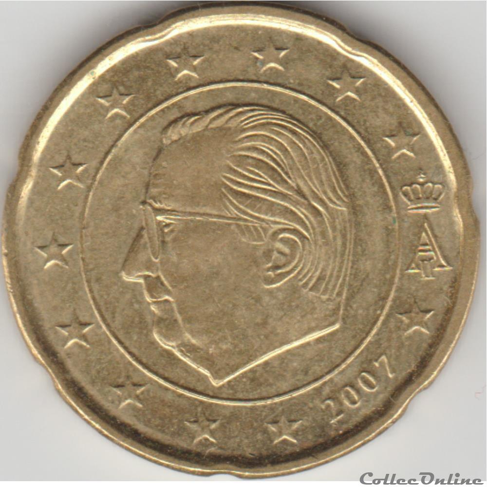 monnaie euro belgique 20 cents 2007