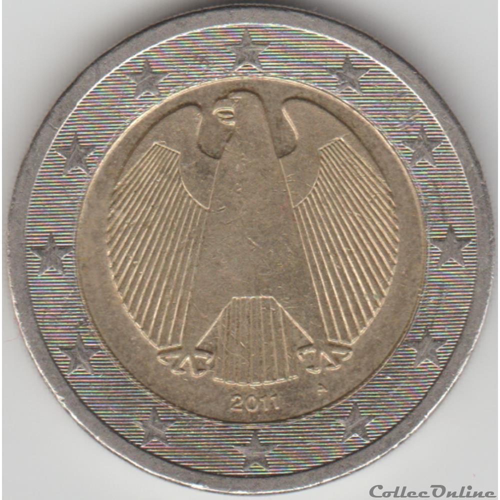 2 euros 2011 A monnaie allemagne 2 euros 2011 a