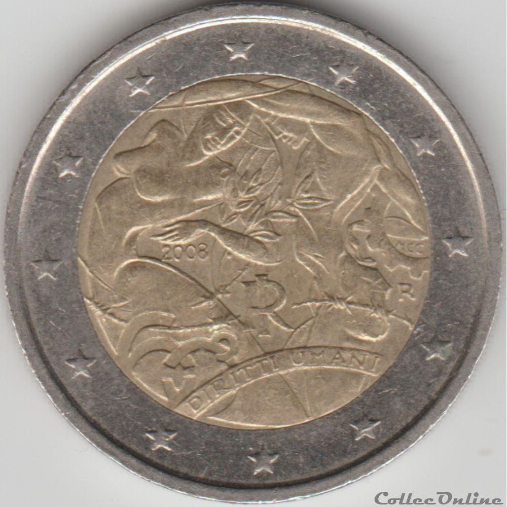 2 euros 2008 monnaie italie 2 euros 2008