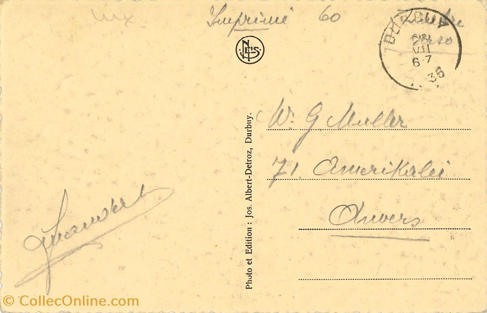 cartes postales europe belgique dham cp caerd 0145