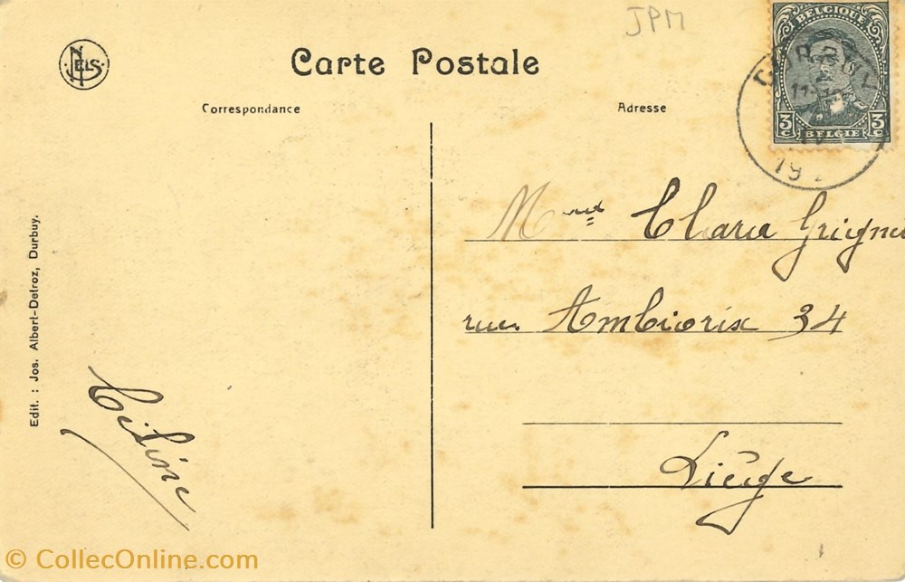 cartes postales europe belgique dham cp caerd 0123