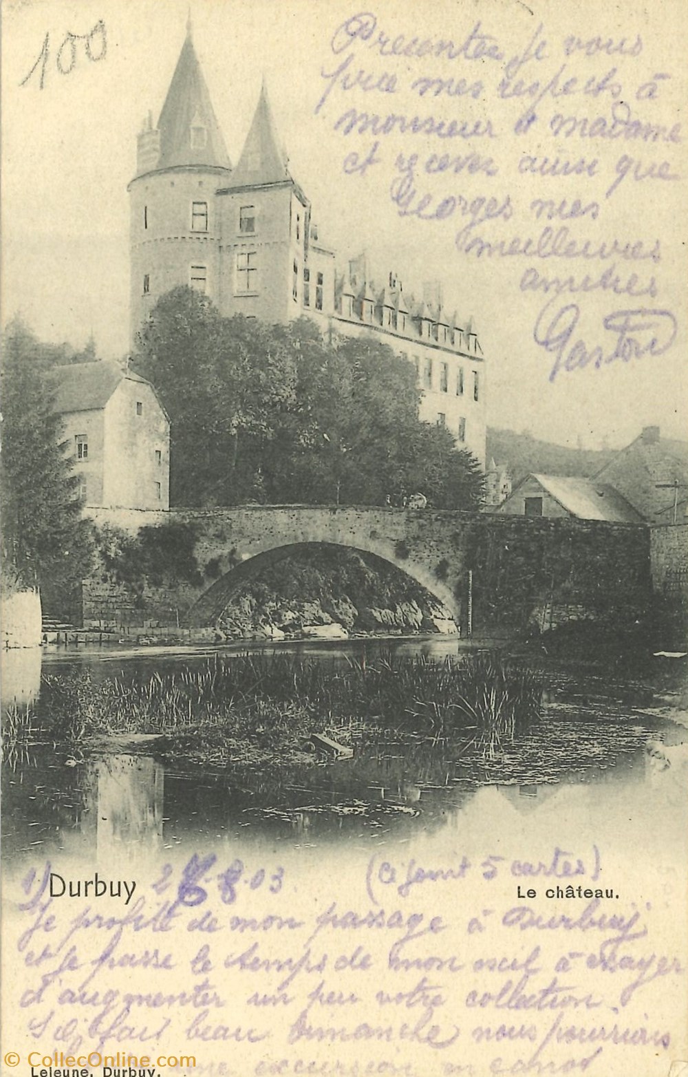 cartes postales europe belgique dham cp caerd 0194
