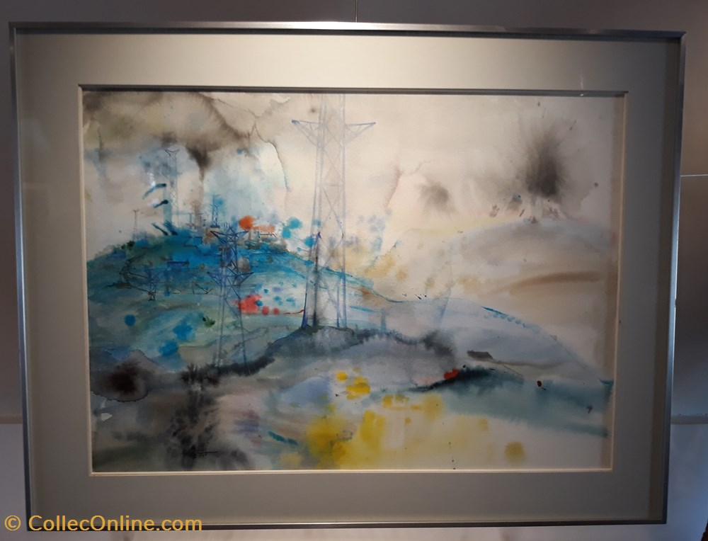 DHAM/Peint/ML/61 - M. Lucas, Haute tension art antiquites peintures dessins dham peint ml 61 m lucas haute tension