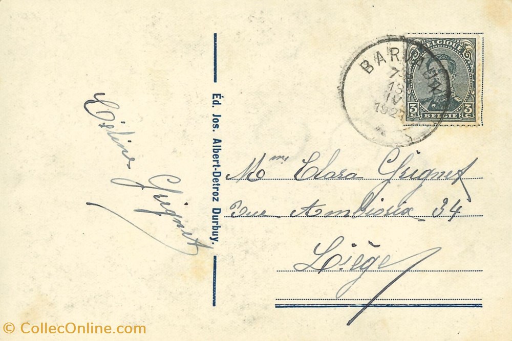 DHAM/CP/Caerd/0014 cartes postales europe belgique dham cp caerd 0014