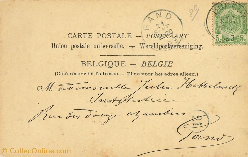 cartes postales europe belgique dham cp caerd 0069
