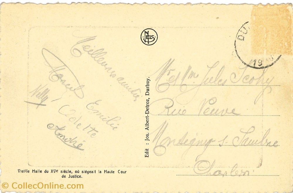 DHAM/CP/Caerd/0016 cartes postales europe belgique dham cp caerd 0016