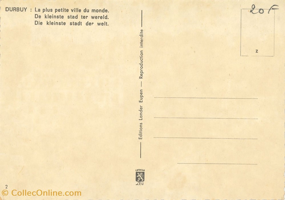 DHAM/CP/Caerd/0056 cartes postales europe belgique dham cp caerd 0056