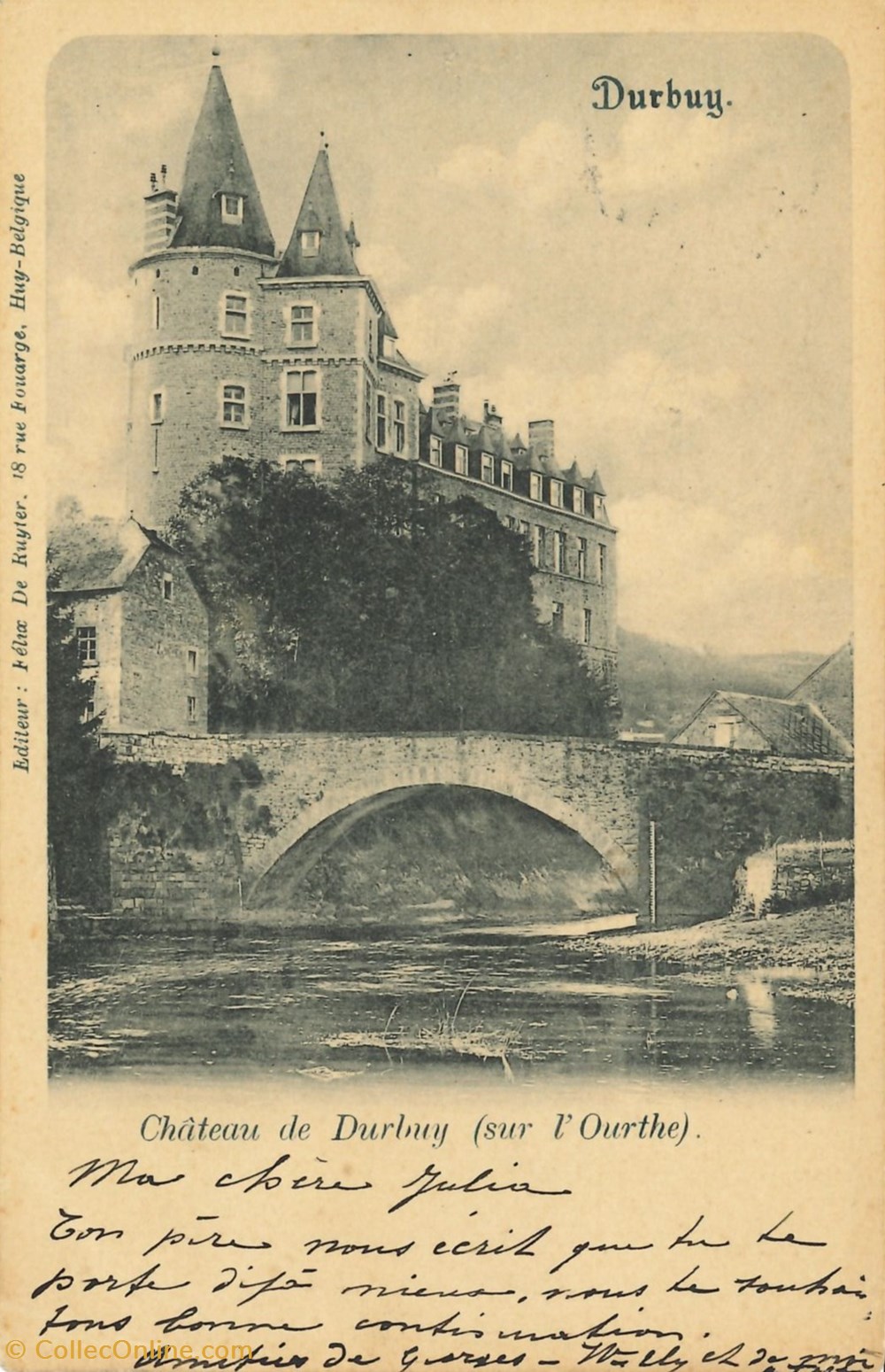 cartes postales europe belgique dham cp caerd 0193