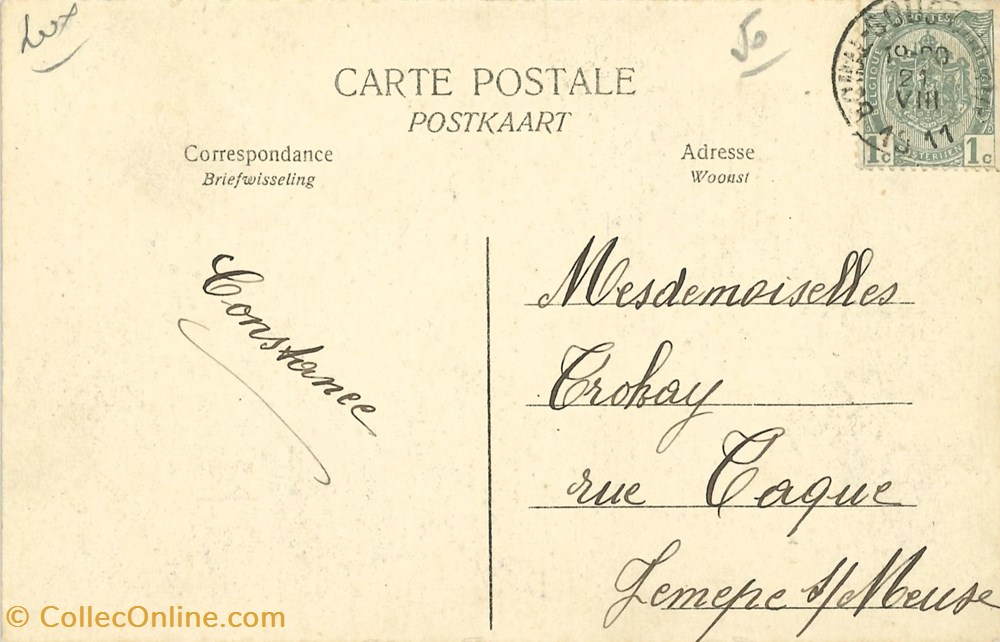 cartes postales europe belgique dham cp caerd 0136