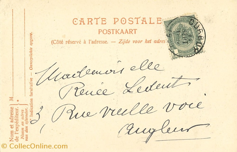 DHAM/CP/Caerd/0160 cartes postales europe belgique dham cp caerd 0160