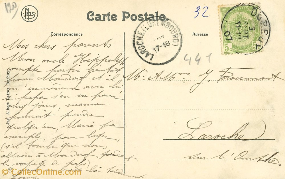 DHAM/CP/Caerd/0075 cartes postales europe belgique dham cp caerd 0075