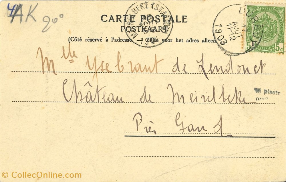 cartes postales europe belgique dham cp caerd 0190