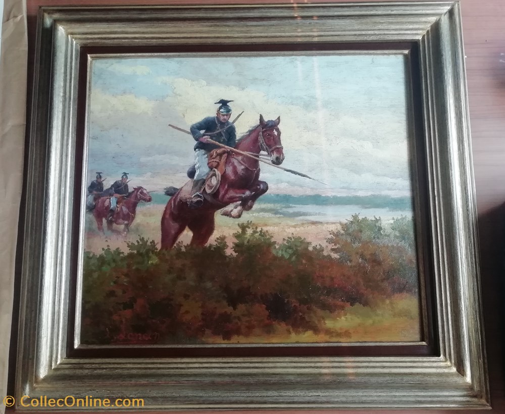 DHAM/Peint/LdL/015 - Louis de Loncin, Lanciers belges art antiquites peintures dessins dham peint ldl 015 louis de loncin lanciers belges