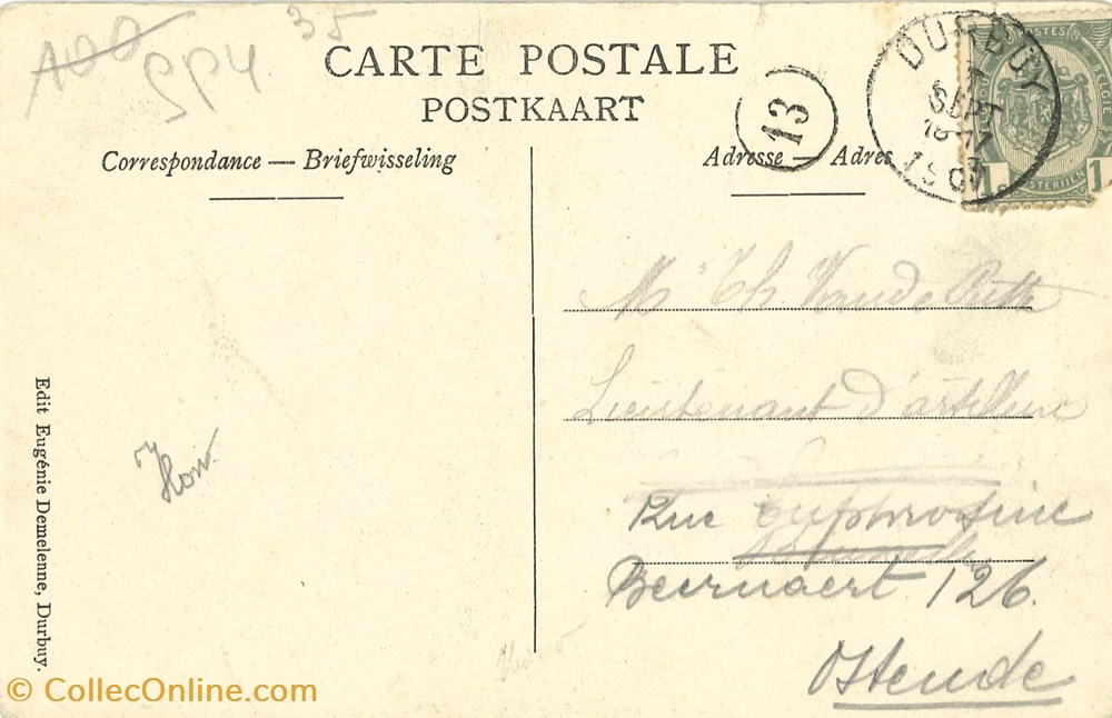 DHAM/CP/Caerd/0082 cartes postales europe belgique dham cp caerd 0082