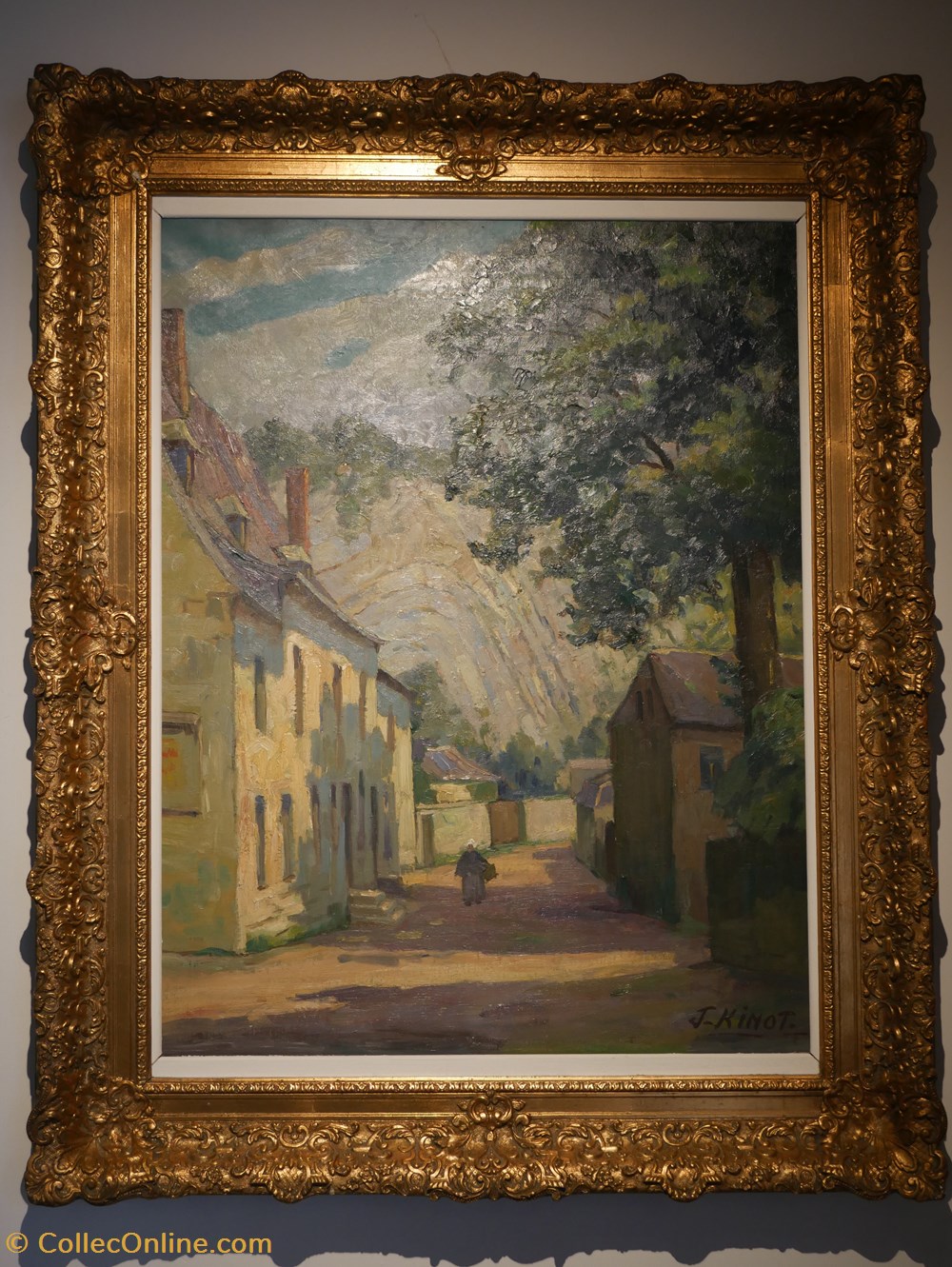 DHAM/Peint/JK/004 - Joseph Kinot, Vue sur l'Anticlinal de Durbuy art antiquites peintures dessins dham peint jk 004 joseph kinot vue sur anticlinal de durbuy