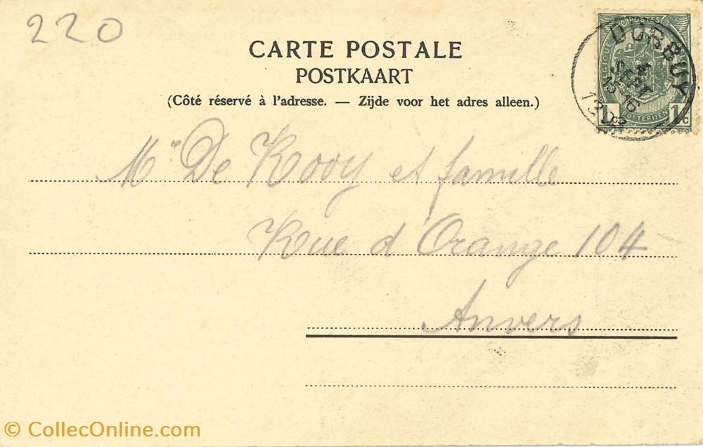 cartes postales europe belgique dham cp caerd 0090