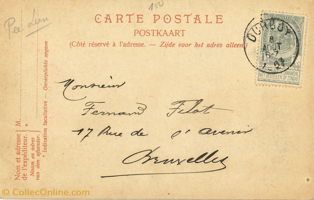 cartes postales europe belgique dham cp caerd 0204