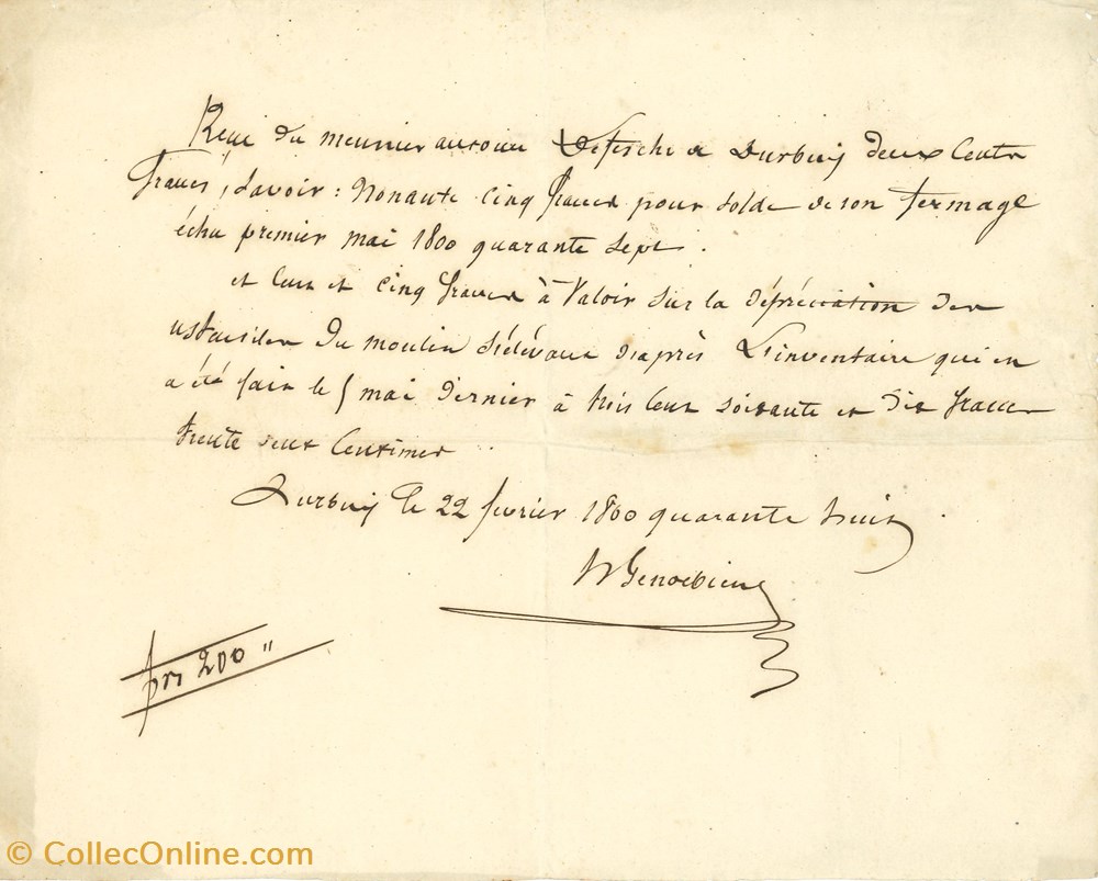 documents anciens historiques dham arch 19 0010 recu a adresse antoine defesche