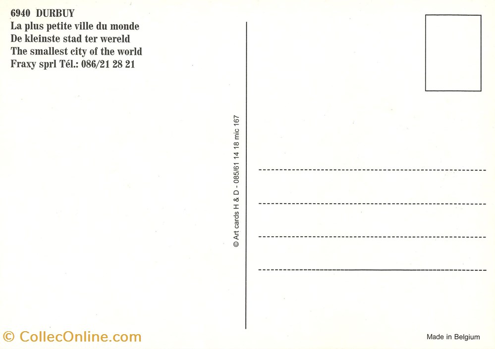 cartes postales europe belgique dham cp caerd 0071