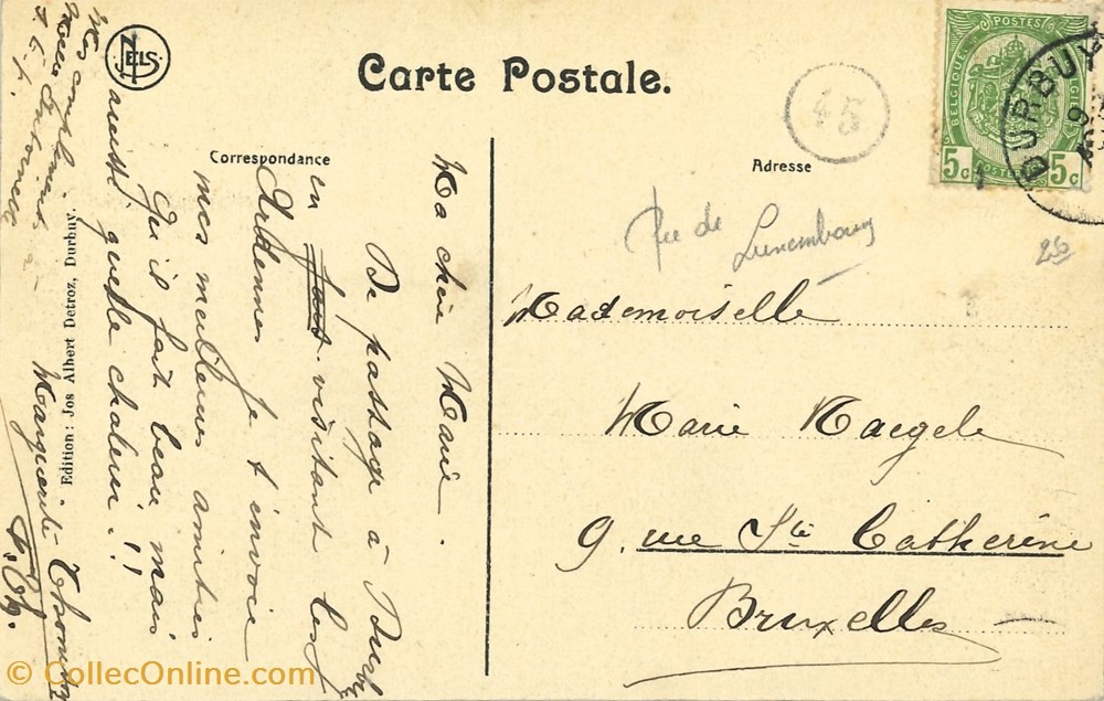 cartes postales europe belgique dham cp caerd 0108