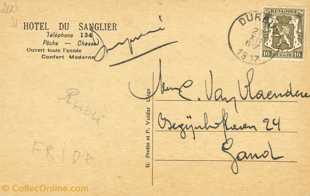DHAM/CP/Caerd/0068 cartes postales europe belgique dham cp caerd 0068
