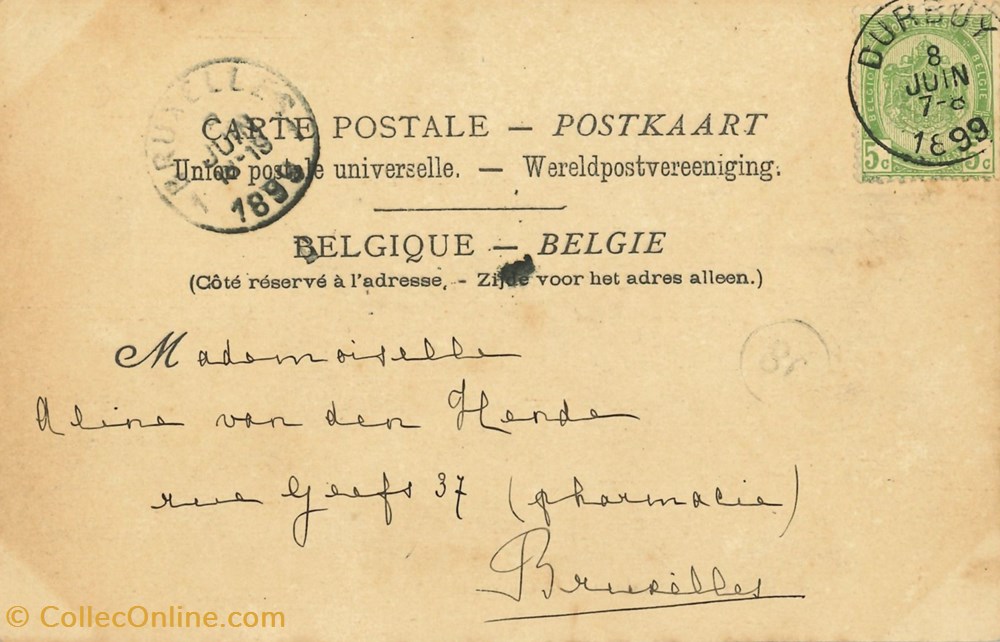 cartes postales europe belgique dham cp caerd 0207