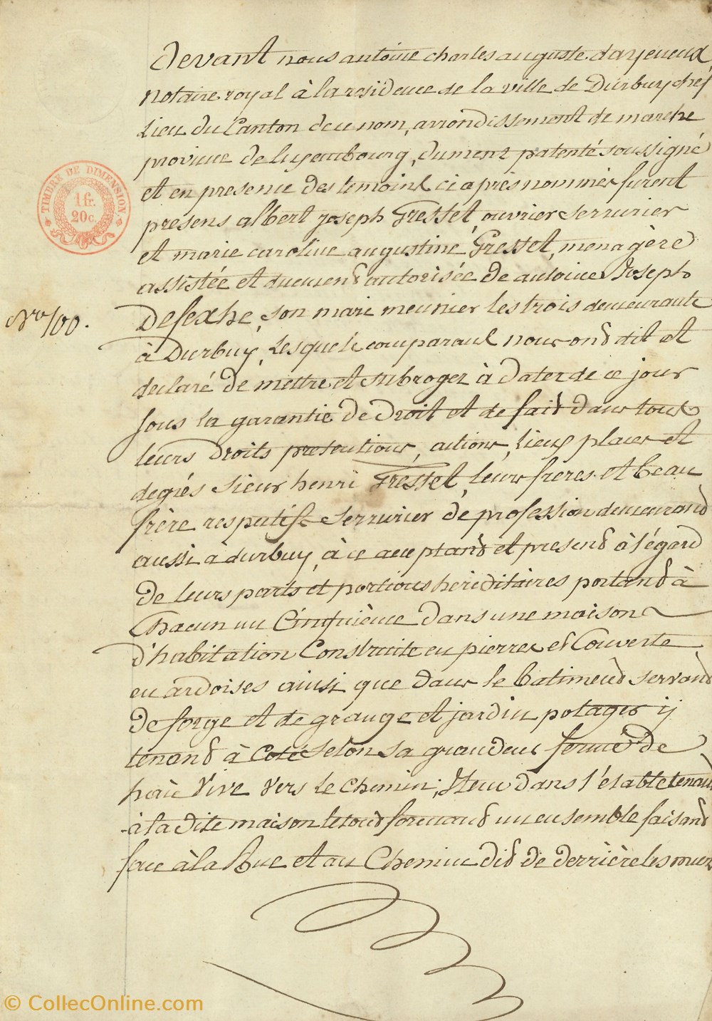 documents anciens historiques dham arch 19 0002 document notarial