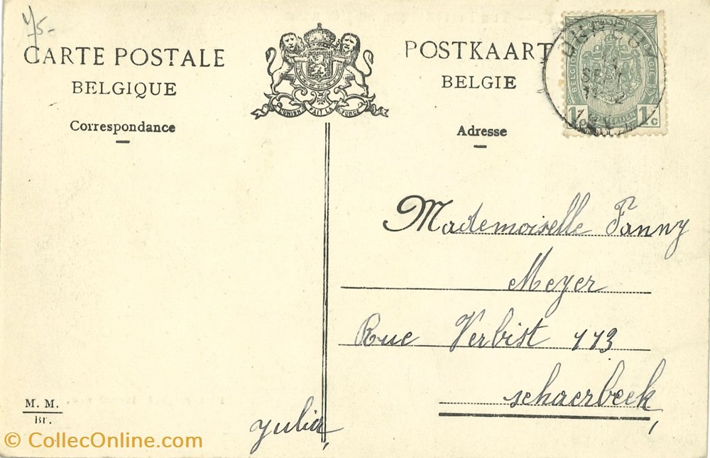 cartes postales europe belgique dham cp caerd 0180
