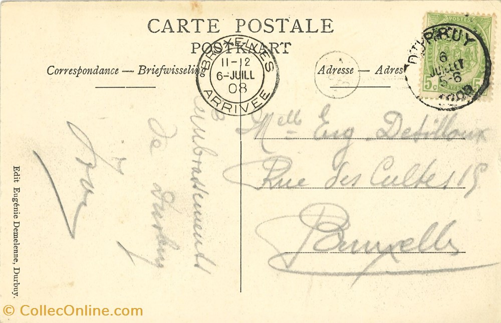 DHAM/CP/Caerd/0081 cartes postales europe belgique dham cp caerd 0081