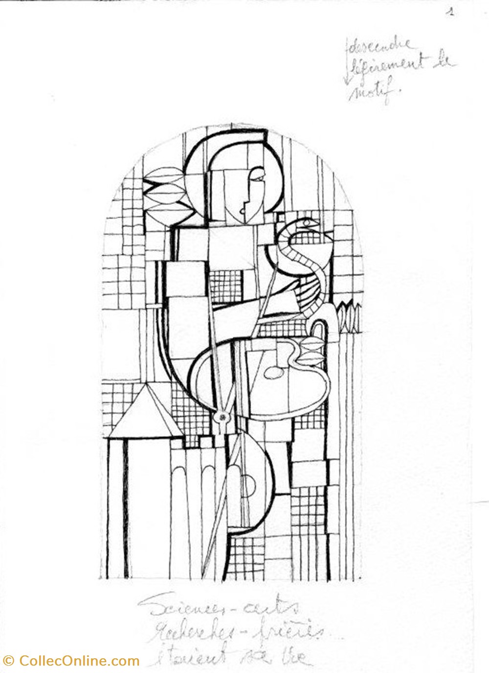 DHAM/Des/GL/001 - G. Laloux, La Jeunesse (Mise sous plomb) art antiquites peintures dessins techniques mixtes dham des gl 001 g laloux la jeunesse mise sous plomb