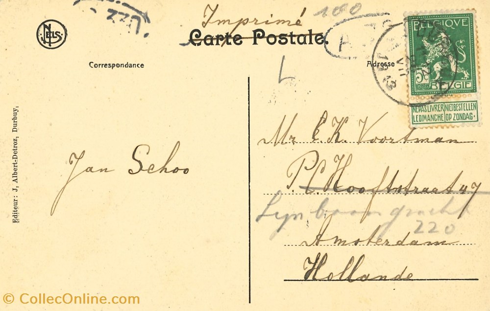 DHAM/CP/Caerd/0045 cartes postales europe belgique dham cp caerd 0045