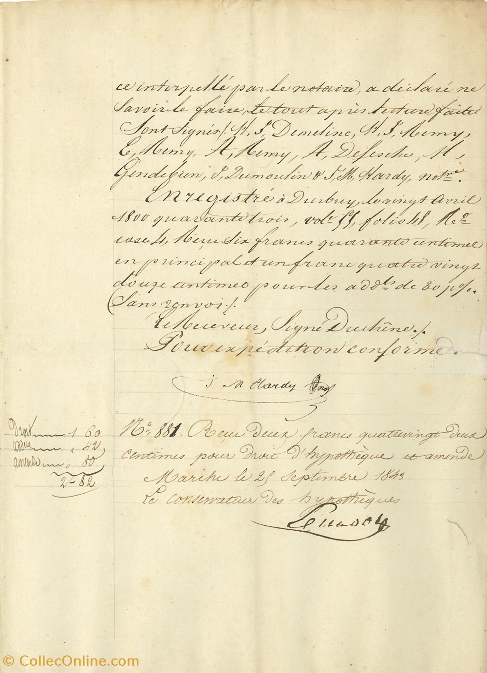 documents anciens historiques dham arch 19 0003 document notarial