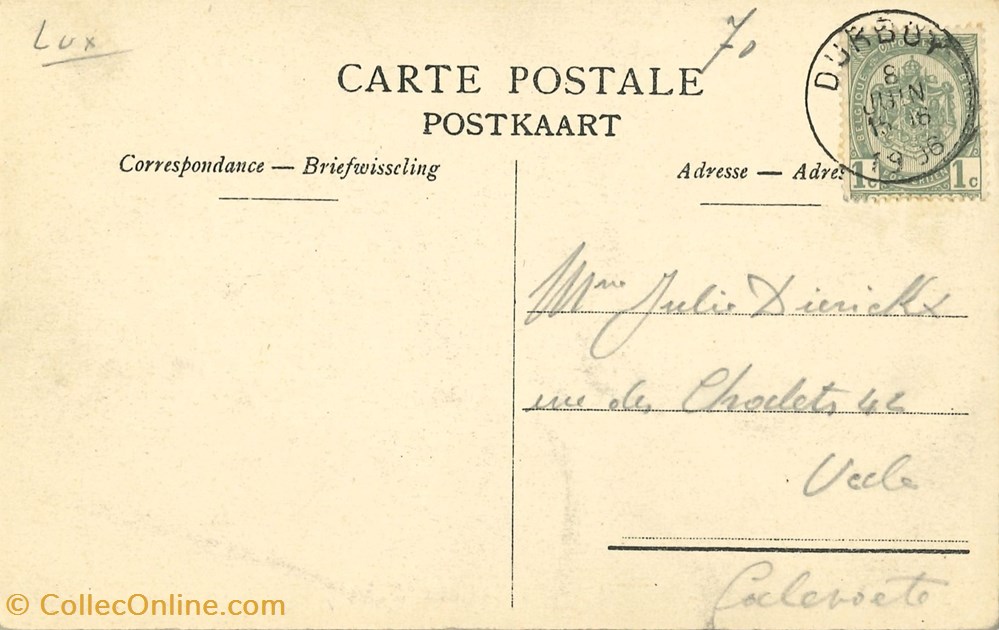 cartes postales europe belgique dham cp caerd 0135