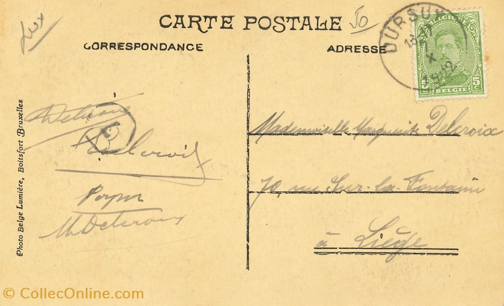 DHAM/CP/Caerd/0041 cartes postales europe belgique dham cp caerd 0041