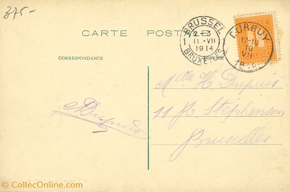 cartes postales europe belgique dham cp caerd 0094