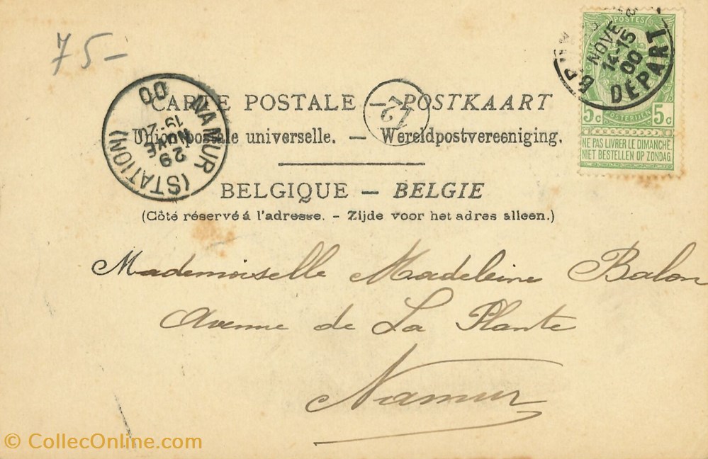 cartes postales europe belgique dham cp caerd 0154
