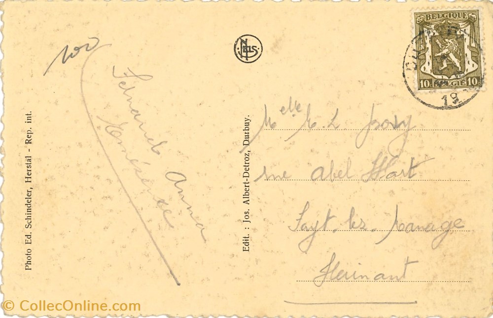 cartes postales europe belgique dham cp caerd 0002