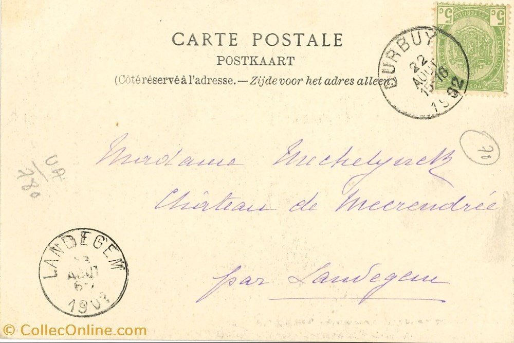 cartes postales europe belgique dham cp caerd 0197