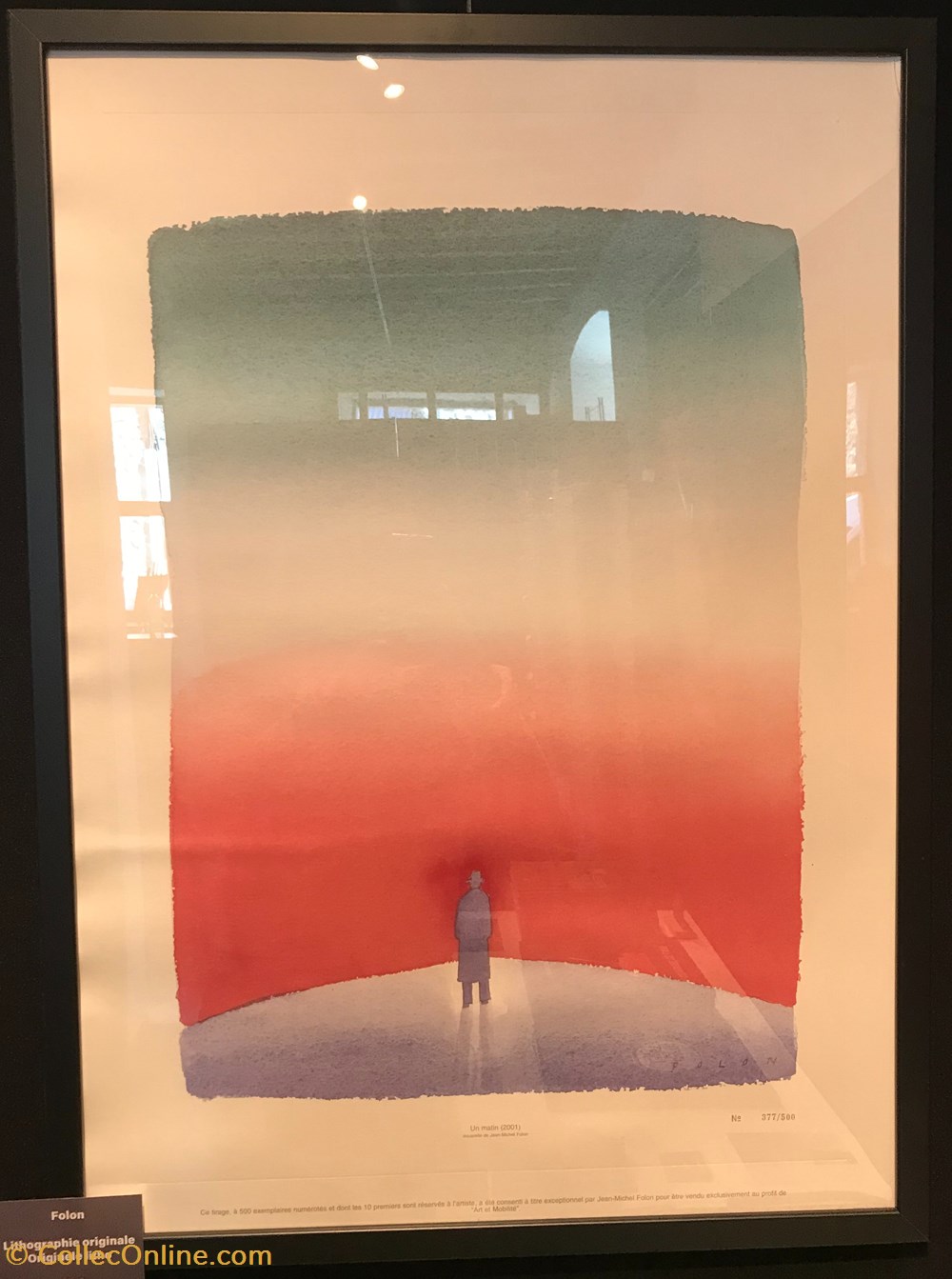 DHAM/Litho/J-MF/006 - J.-M. Folon, Un Matin art antiquites lithographies serigraphie dham litho j mf 006 j m folon un matin