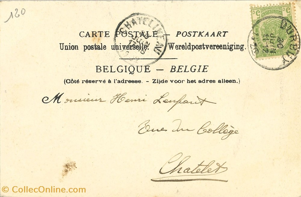 cartes postales europe belgique dham cp caerd 0196