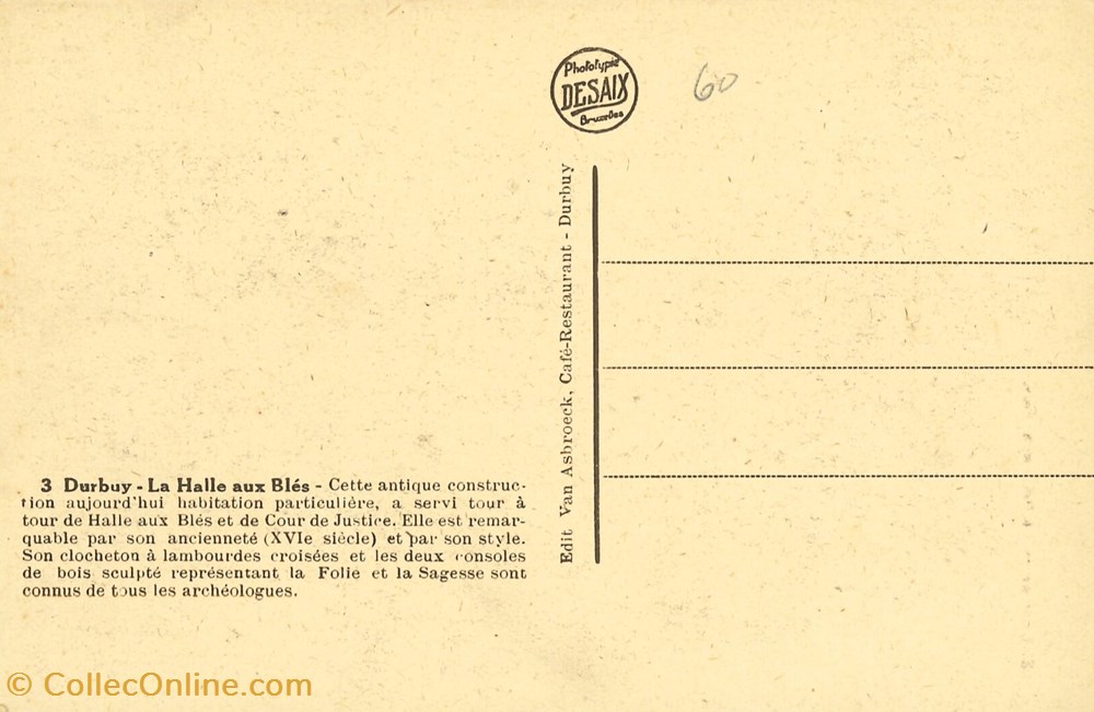 DHAM/CP/Caerd/0020 cartes postales europe belgique dham cp caerd 0020