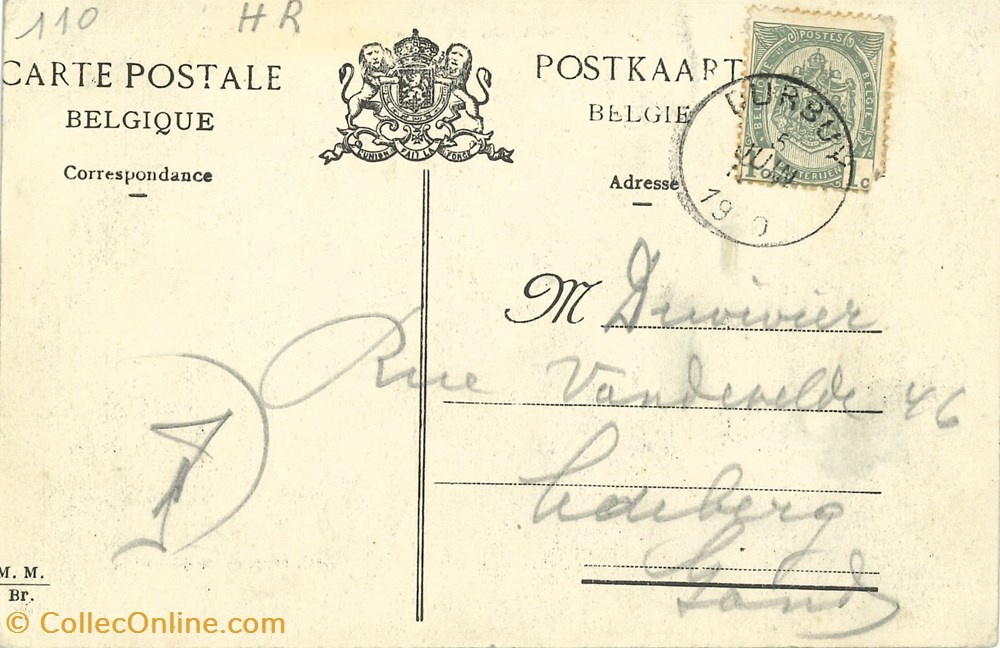 DHAM/CP/Caerd/0111 cartes postales europe belgique dham cp caerd 0111