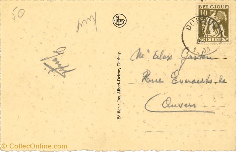 DHAM/CP/Caerd/0184 cartes postales europe belgique dham cp caerd 0184