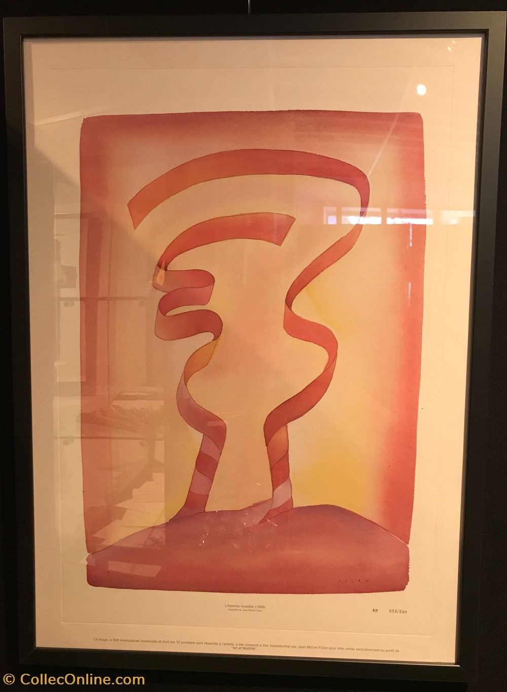 DHAM/Litho/J-MF/005 - J.-M. Folon, L'Homme Invisible art antiquites lithographies serigraphie dham litho j mf 005 j m folon homme invisible