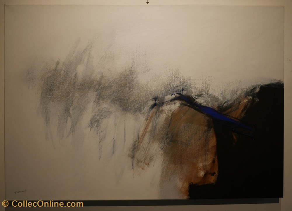 DHAM/Peint/AS/009 - A. Sprumont, Tension bleue art antiquites peintures dessins dham peint as 009 a sprumont tension bleue